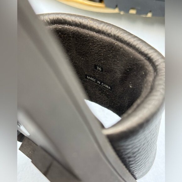 🆕 MARC JACOBS 🧿 NWOB The Lug Sole Slide, Black Leather - Sz 36 US 6 - Picture 11 of 16